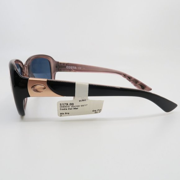 Costa GANNET 06S9041-06 Black/Hibiscus Gray 580P Polarized New Women Sunglasses - Picture 4 of 6